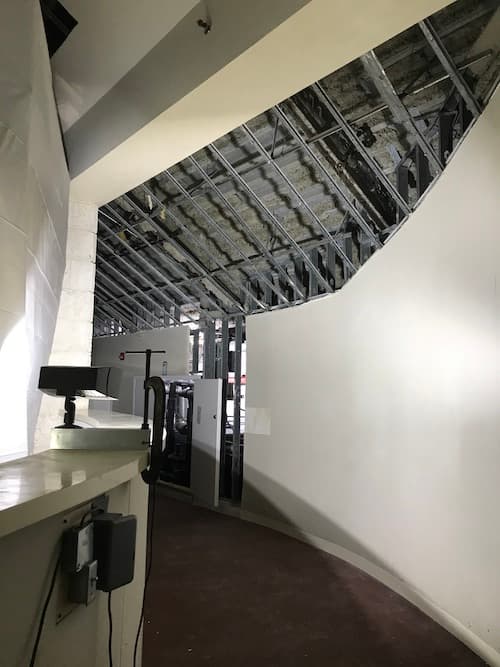 Storm damage and ceiling collapse inside a Florida property